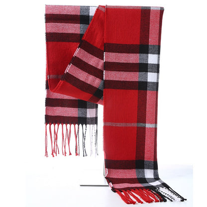 Cashmere warm fashion plaid ladies bib - myETYN