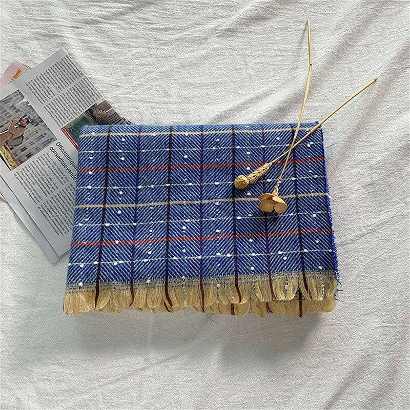 New Warm Plaid Cashmere Shawl for Women - myETYN