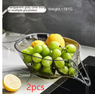 Household Self-contained Draining Taobao Dish Washing Fruit Basin - myETYN