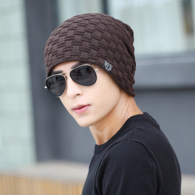 New style, cashmere and warm men's hat for autumn and winter outdoor knitted caps - myETYN