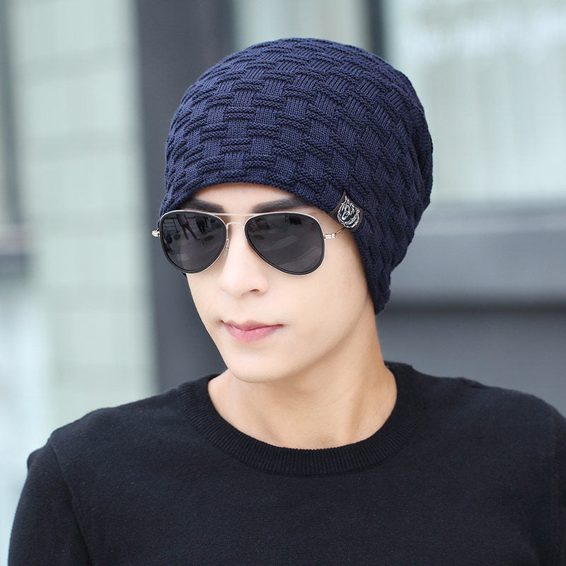 New style, cashmere and warm men's hat for autumn and winter outdoor knitted caps - myETYN
