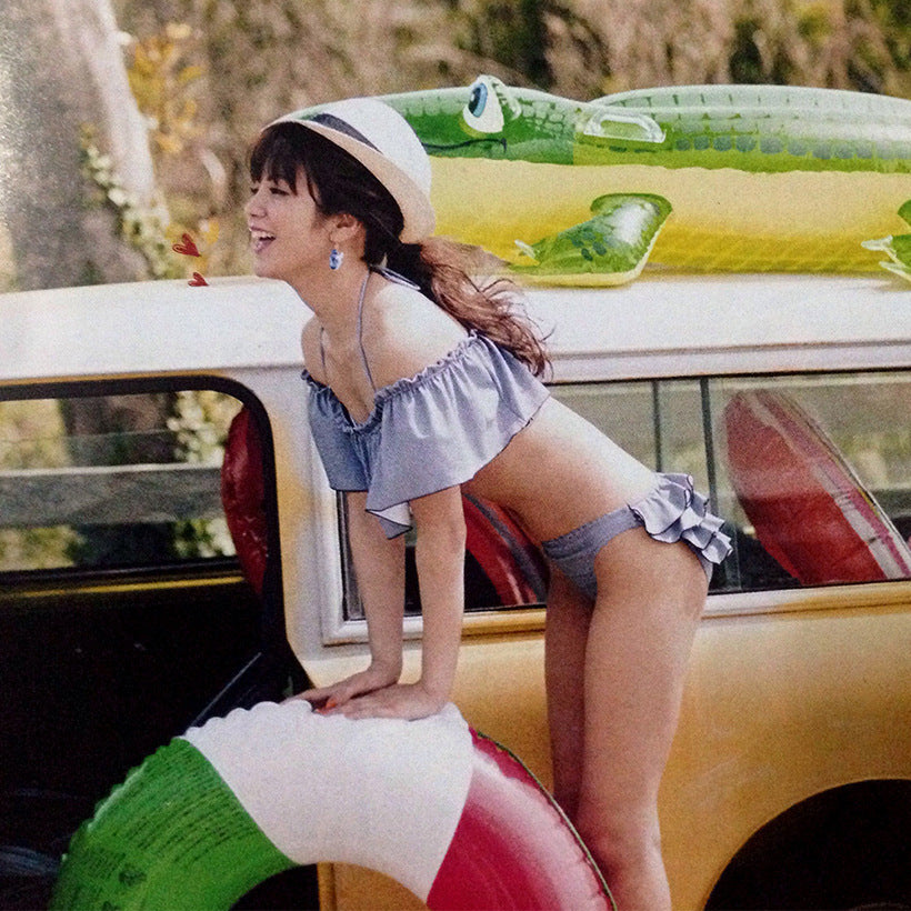 Bikini Swimsuit Two-piece Swimsuit One-Neck Strapless Ruffle