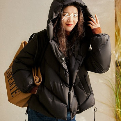 Hooded Small Puffer Jacket Coat