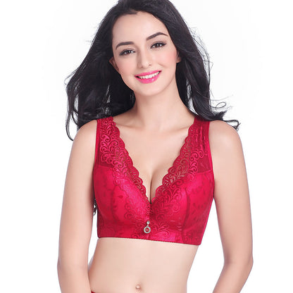 Oversized Bra – Centerless Underwire-Free Design with Wide Strap Adjuster and Thin Large-Cup Construction