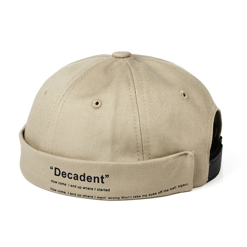 Dome rimless melon leather hat - myETYN