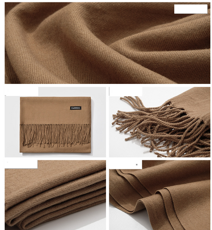 New Winter Collection: Classic Monochrome Cashmere Shawl for Ladies - Embrace Variety and Warmth - myETYN