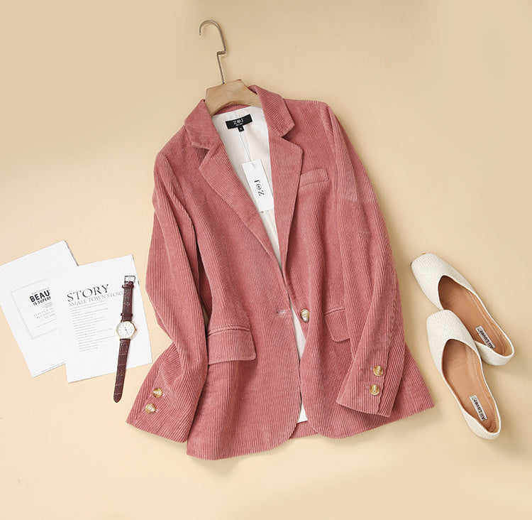 Women’s Casual Cotton Corduroy Suit – Fall Collection