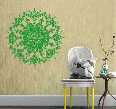 New Indian Buddhist Art Deco Wall Decal Sticker Mandala Living Room Bedroom Home Mural