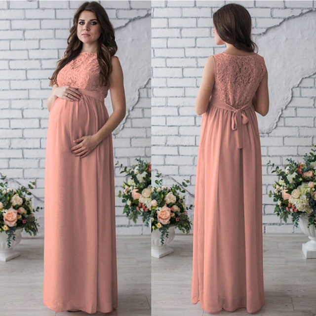 Lace Sleeveless Maternity Dress - myETYN