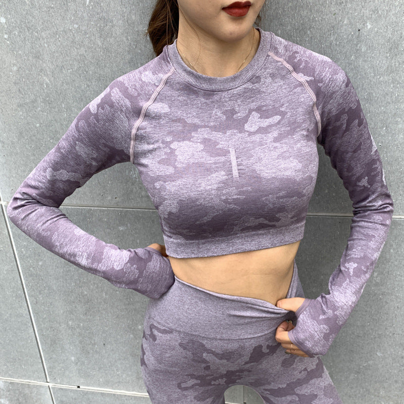 Camouflage sports top
