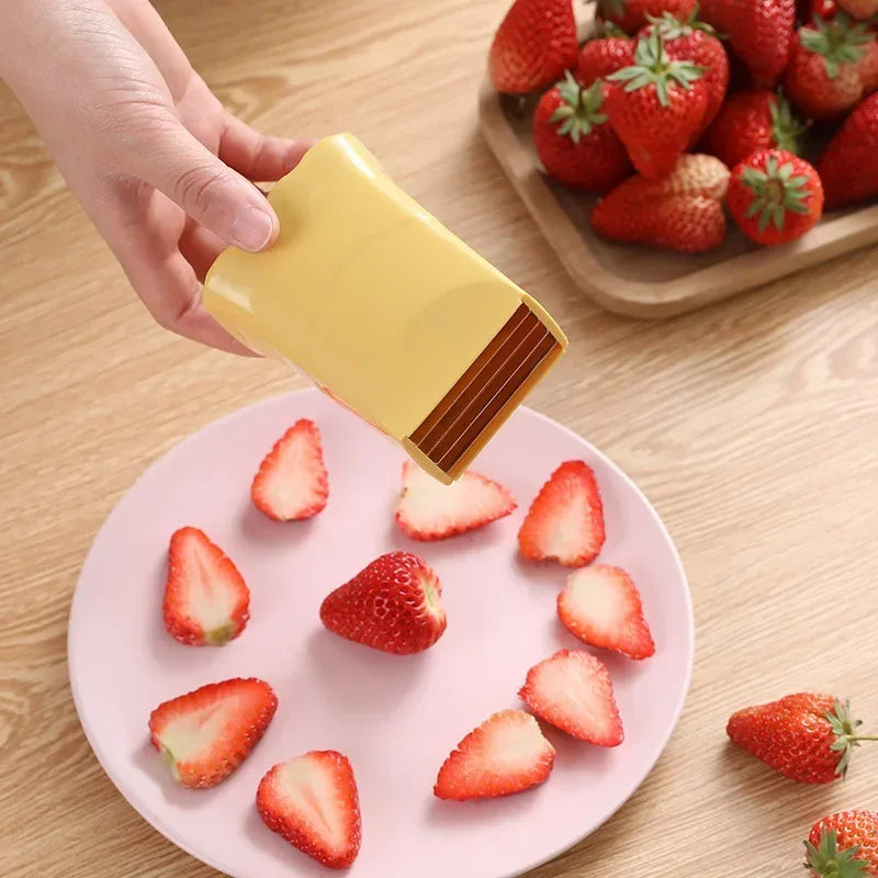 Cup Slicers Fruit Slicers Egg Slicers Stainless Steel Strawberry Slicers Banana Cutter Fruit And Vegetables Cutter Kitchen Gadget - myETYN