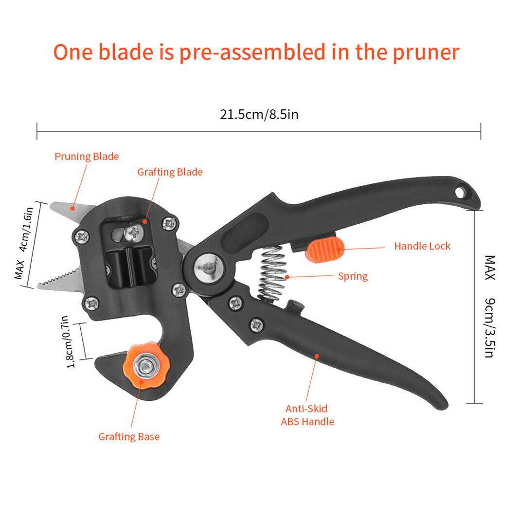 Garden Grafting Pruner Set Farming Fruit Tree Pruning Shears Scissor Vaccination Plant Tree Cutting Machine Tape Dropshipping - myETYN