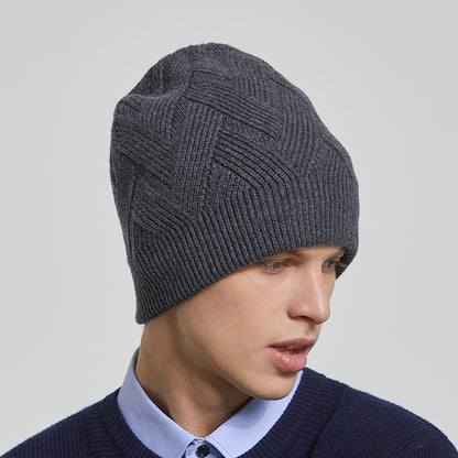 Basic Men's Outdoor Fleece Warm Knitted Hat - myETYN