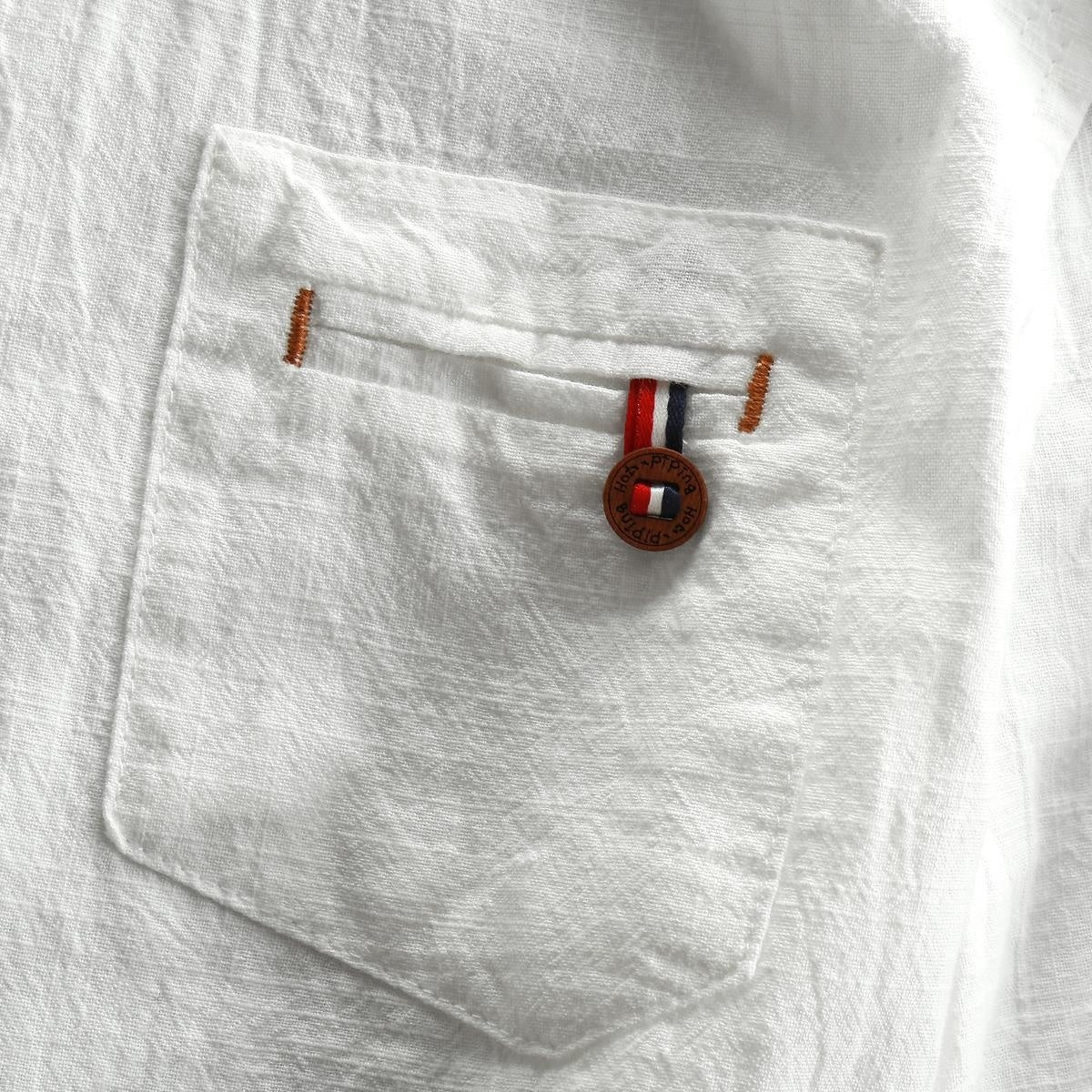 Summer Men's Linen Cotton And Linen Shirt