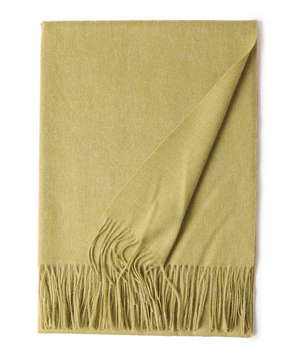 Women’s Solid Color Wool Tassel Scarf – Thick, Warm, Elegant Accessory