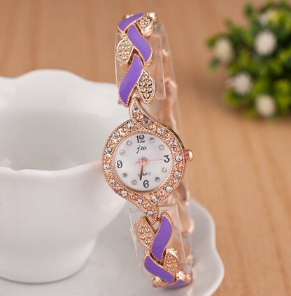 Explosion models ladies bracelet watch Simple digital colorful steel belt alloy quartz watch