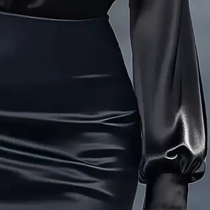 Women’s Elegant V-Neck Long Sleeve Relaxed Fit Shirt