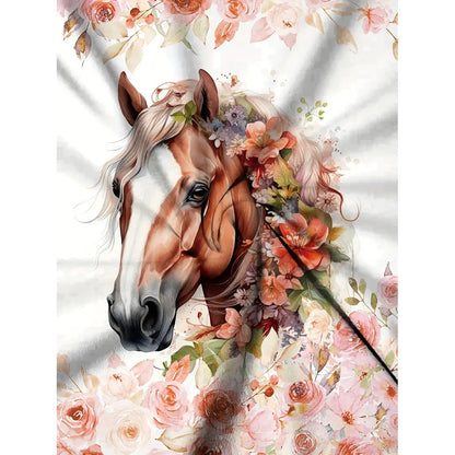 Womens Horse Printed Crewneck Long Sleeve Shirts Casual Dressy Animal Lover Gift Blouses Tee