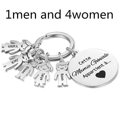 Stainless Steel Boy And Girl Keychain - myETYN