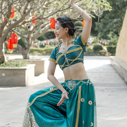 Wide Leg Pants Performance Indian Dance Costume