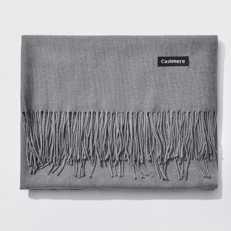 New Winter Collection: Classic Monochrome Cashmere Shawl for Ladies - Embrace Variety and Warmth - myETYN