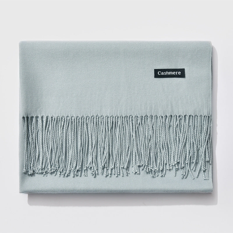 New Winter Collection: Classic Monochrome Cashmere Shawl for Ladies - Embrace Variety and Warmth - myETYN