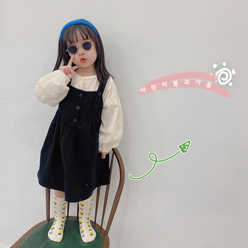 Z318 Children's Socks Wholesale Only One New Plain All-match Floral Socks Loose Cotton Socks For Girls