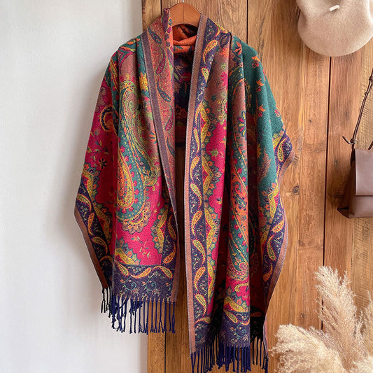 Ethnic Style Travel Wear Shawl Lijiang Yunnan Scarf