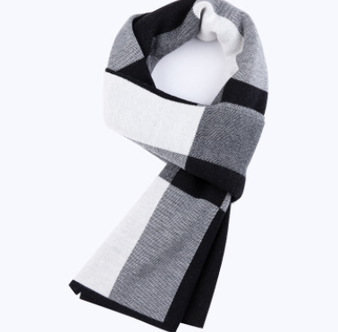 Men's scarf wool plaid scarf scarf winter scarf processing wholesale gift ladies knitting stitching - myETYN