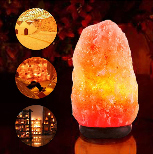 Crystal salt lamp socket lamp creative decoration gift rose salt lamp night light bedside lamp - myETYN