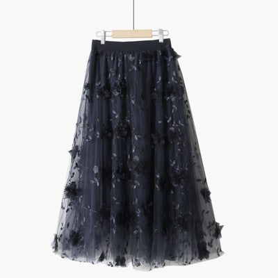 Mesh Sweet Mid Length Skirt