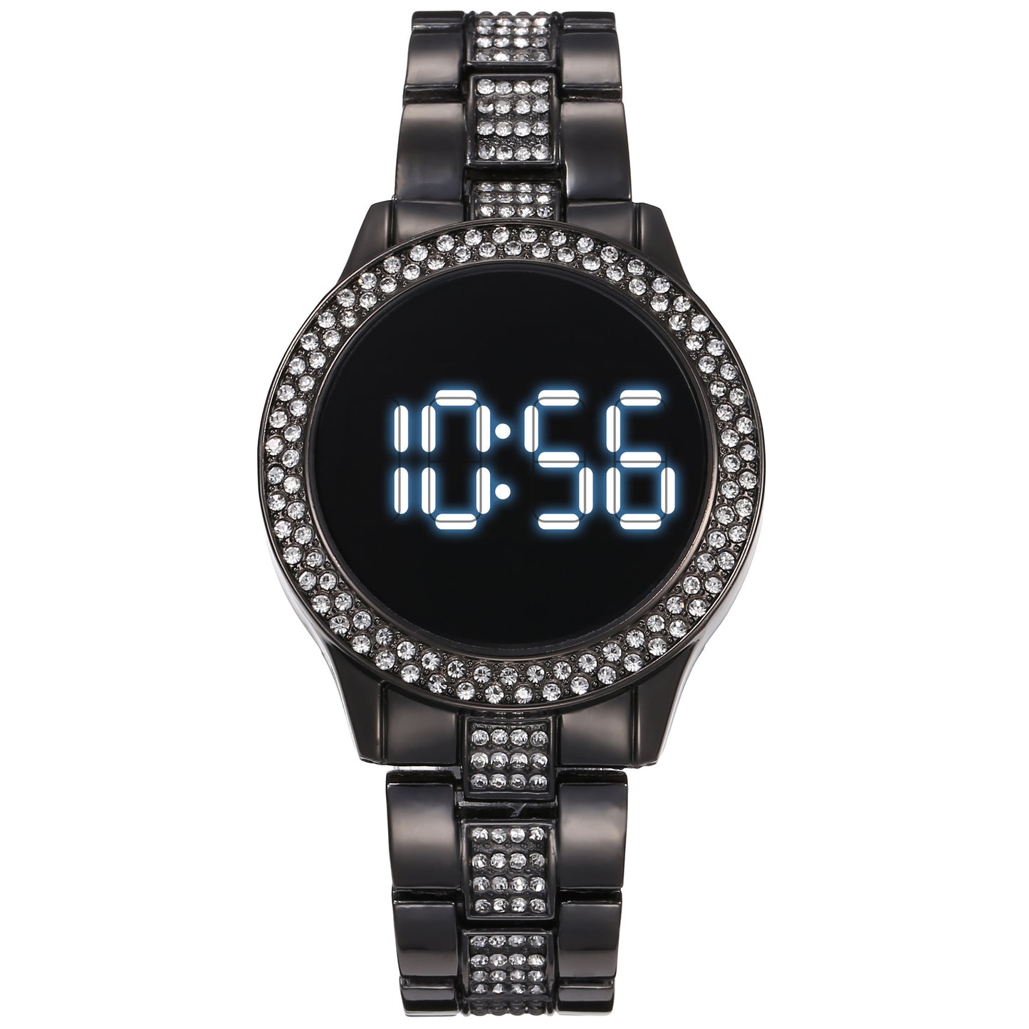 Double Row Drill Male And Female Waterproof LED Electronic Watch