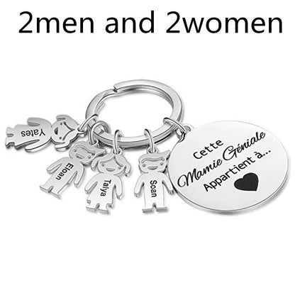 Stainless Steel Boy And Girl Keychain - myETYN