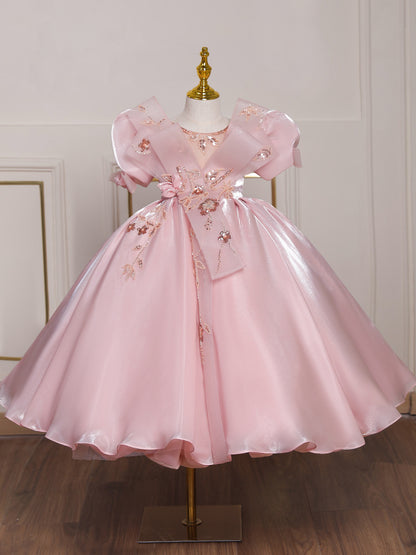 Costume For Piano Performance Western Style Little Girl Host Dress