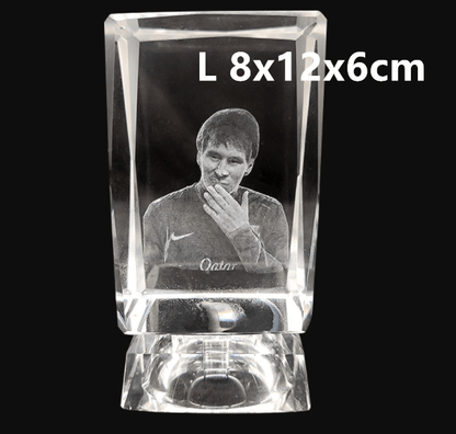 3D Laser Square Crystal Photo Frame With Love Custom Glass Cube - myetyn