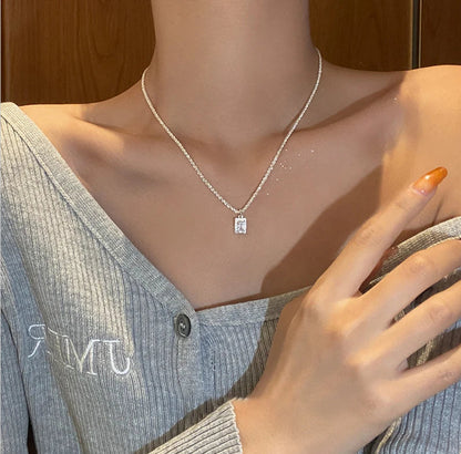 Babys Breath Green Diamond Necklace For Women