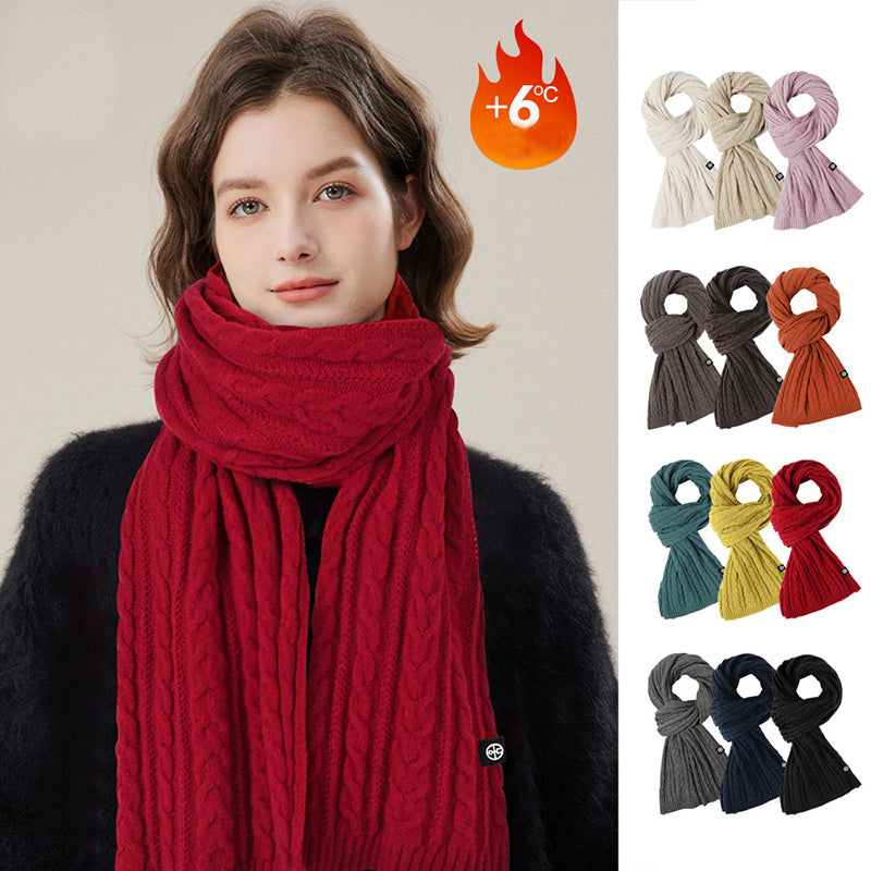 Winter Warmth: Versatile Solid Color Knitted Woolen Long Scarf for Women – Korean Style Shawl with a Sweet Fashion Touch - myETYN