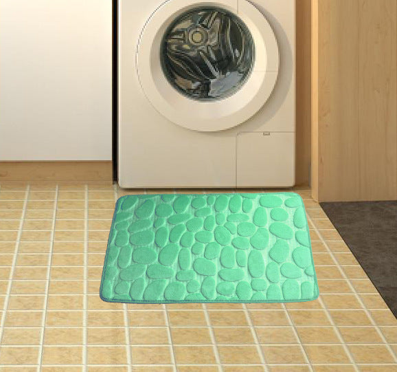 Pebble Stone Bathroom Carpet Toilet Floor Mat Door Mat