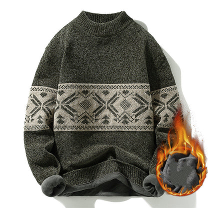 New Semi High Collar Chenille Men's Warm Sweater - myETYN