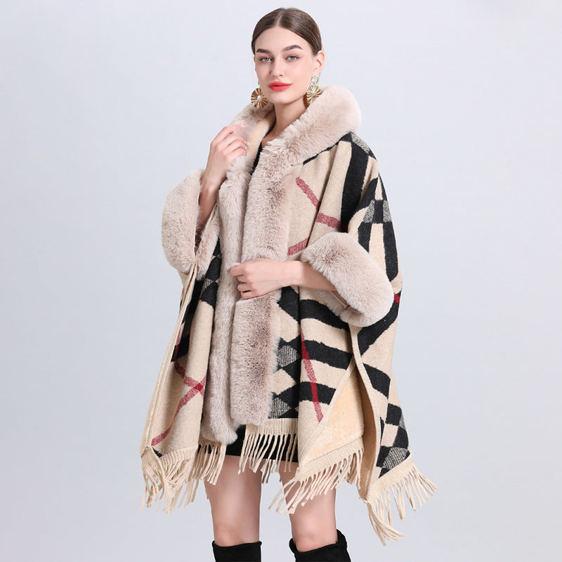 Knitted Cardigan Coat Cloak Shawl - myETYN