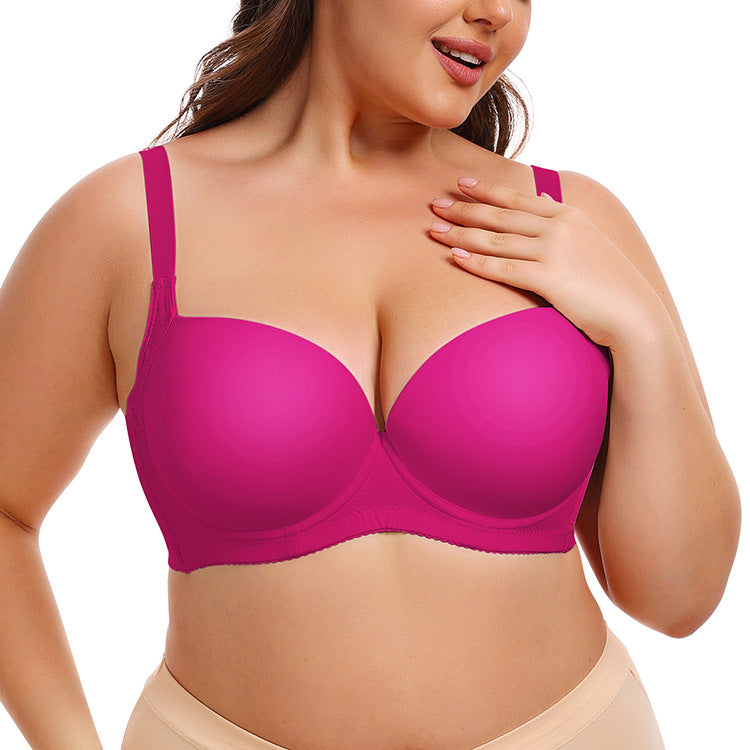 Seamless Light-reflecting Push-up Wired Adjustable Bra