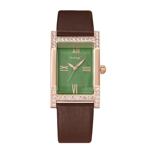 British Retro Square Plate Watch Female Simple Student Korean Version