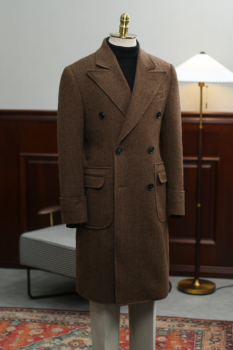 Padded Wool Polo Coat In Winter - myETYN