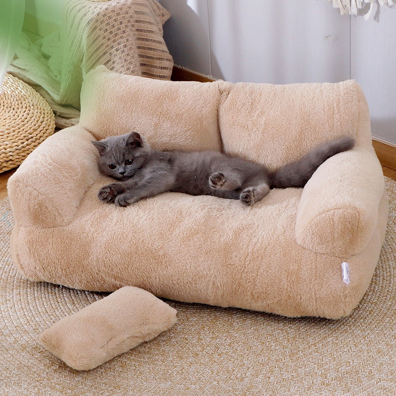 Luxury Cat Bed Sofa Winter Warm Cat Nest Pet Bed For Small Medium Dogs Cats Comfortable Plush Puppy Bed Pet Supplies - myETYN