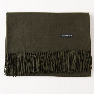 New Winter Collection: Classic Monochrome Cashmere Shawl for Ladies - Embrace Variety and Warmth - myETYN