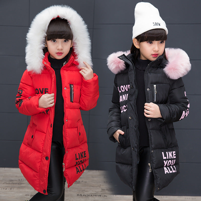 Hooded Long Sleeve Girls Padded Cotton Clothes