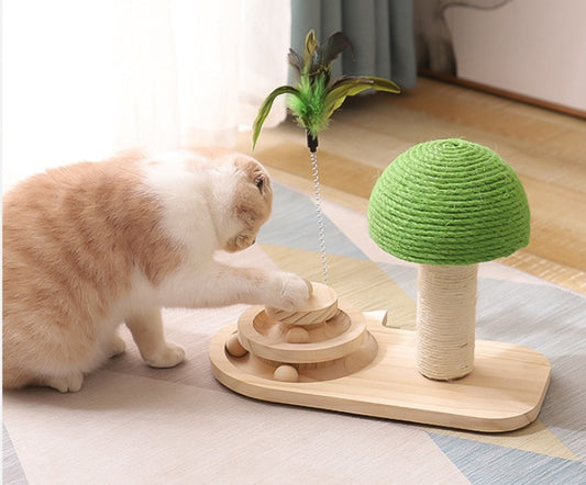 Multifunctional Cat Tree with Sisal Scratching Posts, Balls & Toys - Indoor Pet Play Station