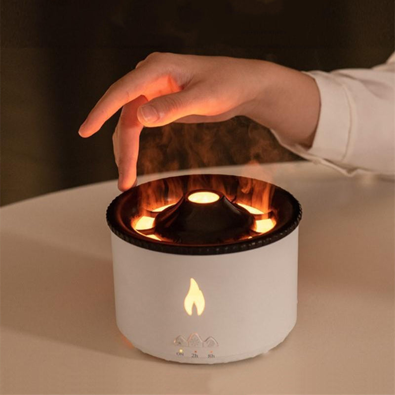 New Creative Ultrasonic Essential Oil Humidifier Volcano Aromatherapy Machine Spray Jellyfish Air Flame Humidifier Diffuser - myETYN