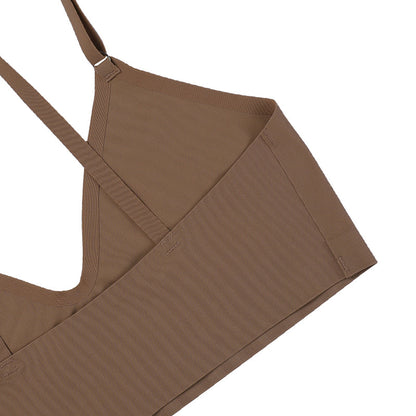 Women's V-neck Breathable Underwear Bra Panties Set