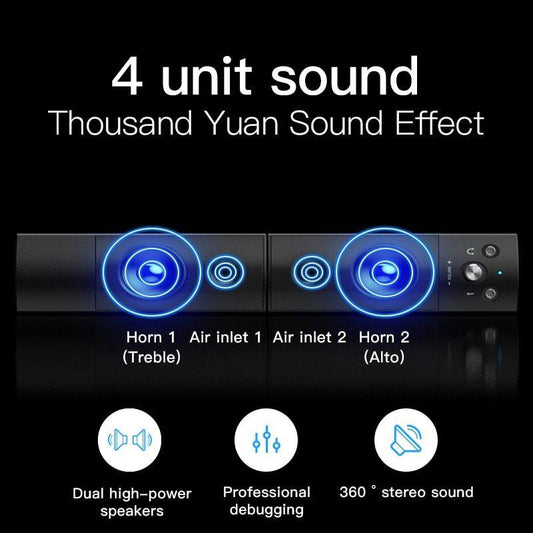 Small Speaker Subwoofer USB with Microphone Bluetooth Wired Universal
